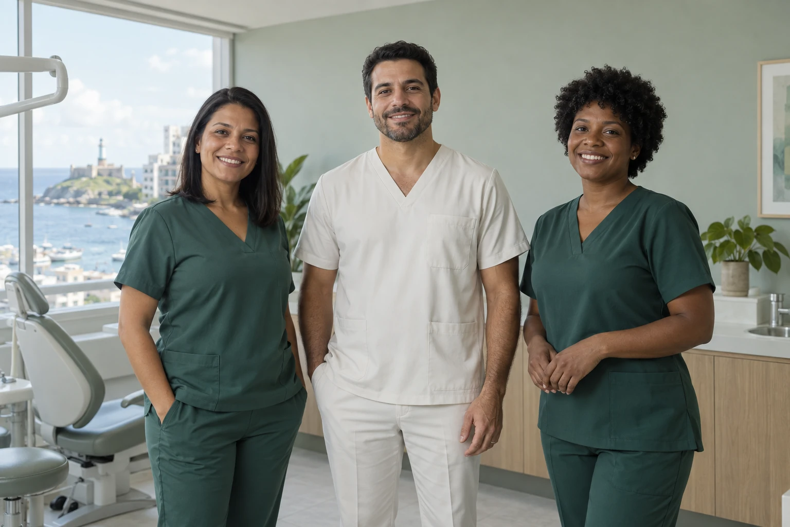 Três personagens fictícios criados para apresentar a equipe da Íntea